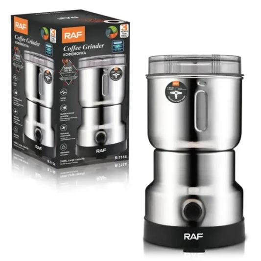 RAF 4-Blade Stainless Steel Grinder – 300W Heavy Duty