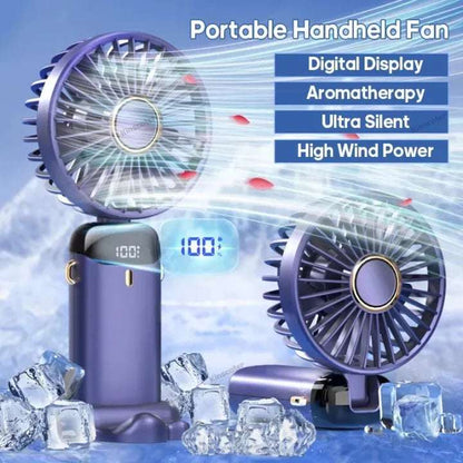 Foldable Mini USB Fan – 5-Speed, Portable & Rechargeable