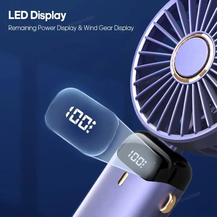 Foldable Mini USB Fan – 5-Speed, Portable & Rechargeable