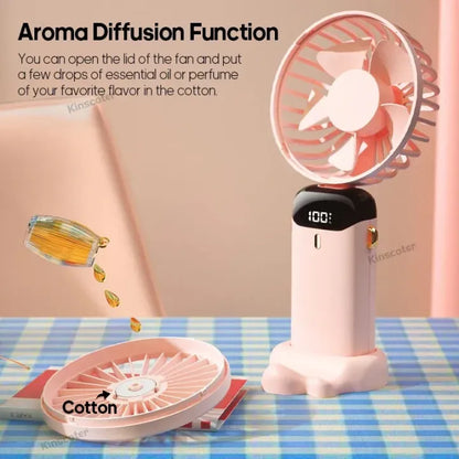 Foldable Mini USB Fan – 5-Speed, Portable & Rechargeable